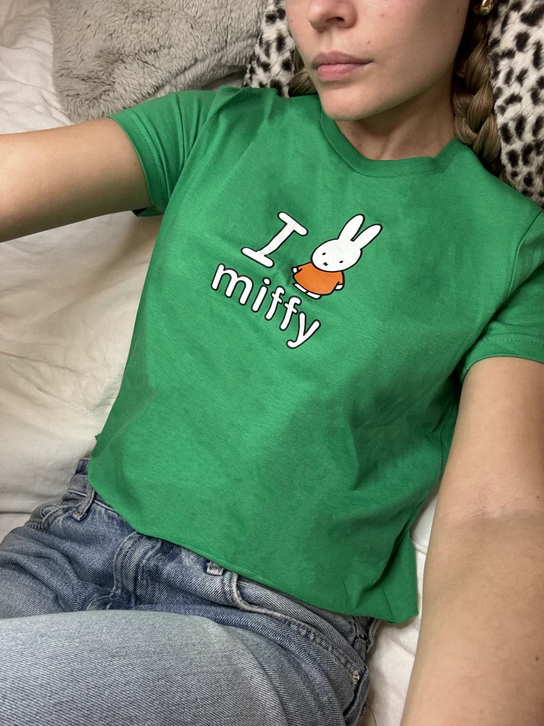 Daisy Street x I Love Miffy Crop Tee Print Jacquard Patchwork