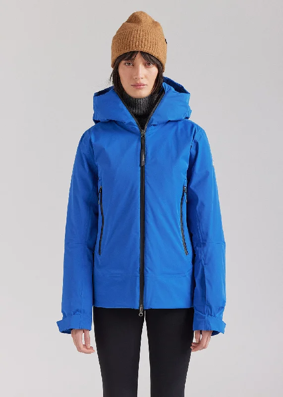 Veste parka en duvet pour femme Pyrenex Nova bleue Lightweight All-Season Parka