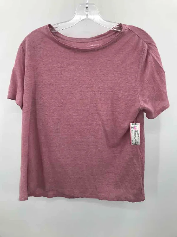 Pre-Owned Eileen Fisher Pink Size Small T-shirt Handmade Hand-knitted Hand-woven