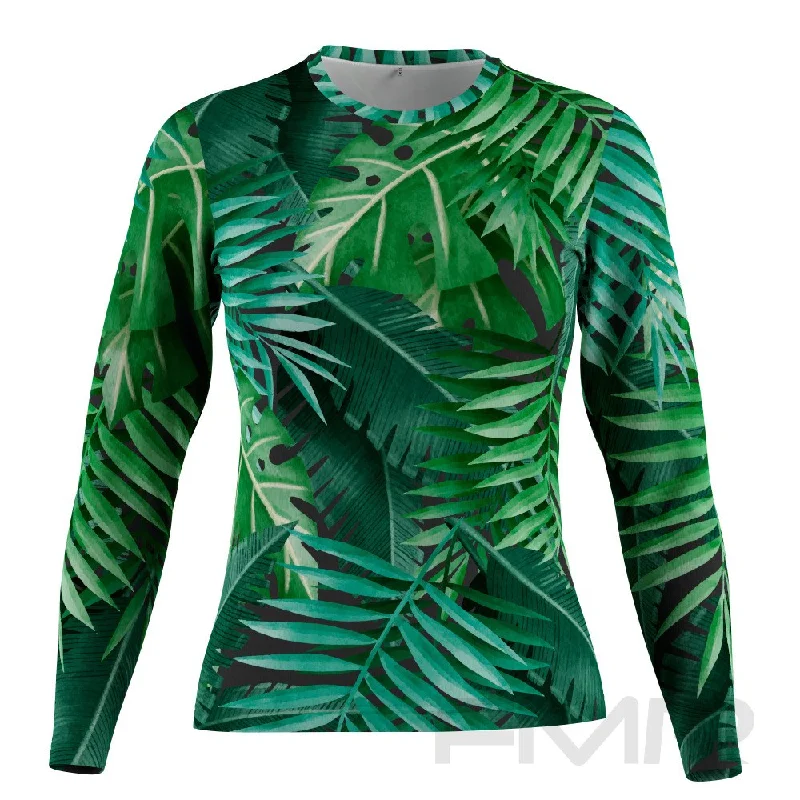 FMR Tropical Women's Technical Long Sleeve Running Shirt Mesh Blend Leather Blend Suede Blend