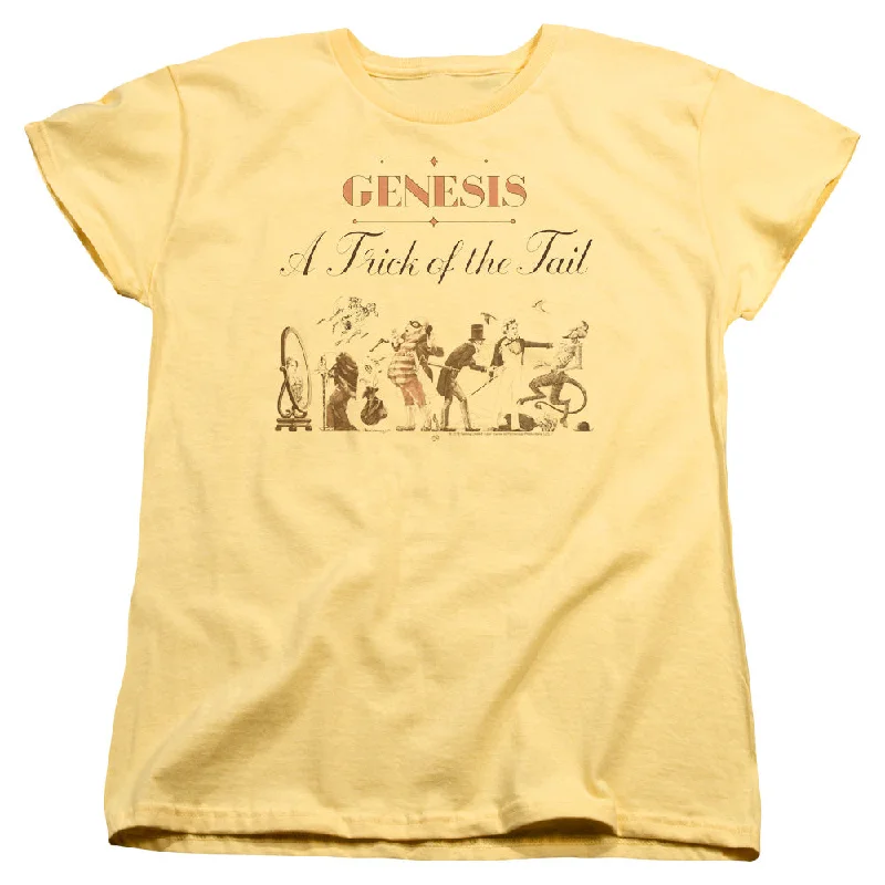 Genesis Trick Of The Tail Women's 18/1 100% Cotton Short-Sleeve T-Shirt Anti-Pilling Machine Wash Handmade