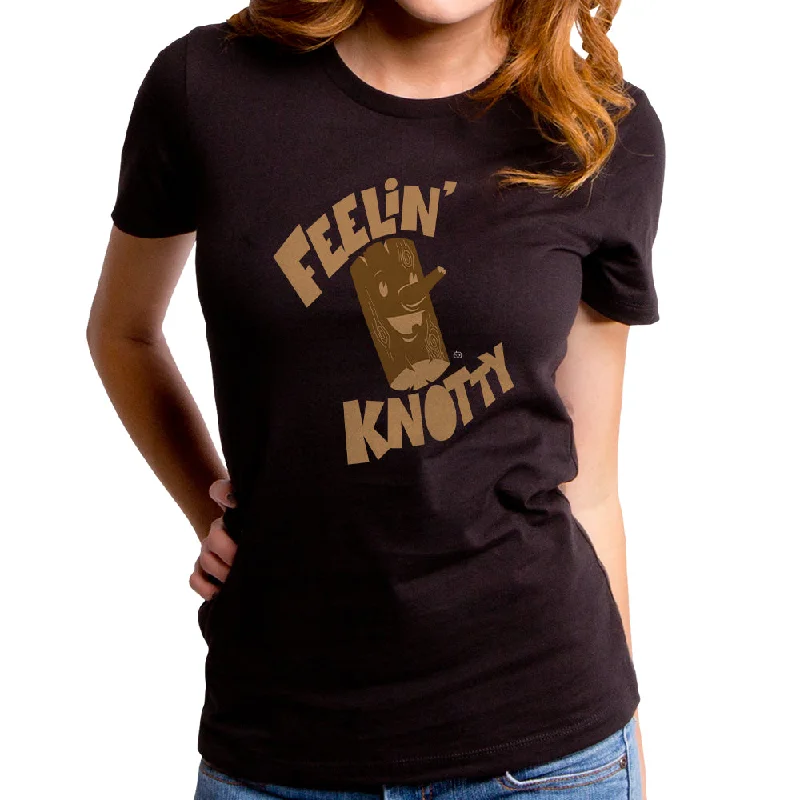 Feelin Knotty Women's T-Shirt Handmade Hand-knitted Hand-woven