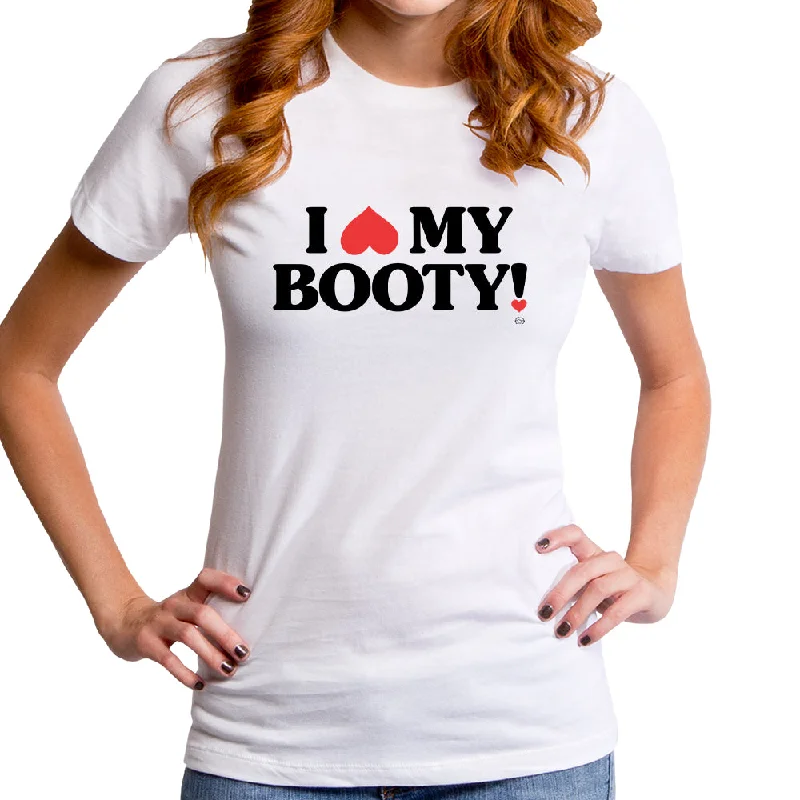 I Heart my Booty Women's T-Shirt Chenille Blend Fleece Blend Nylon Blend