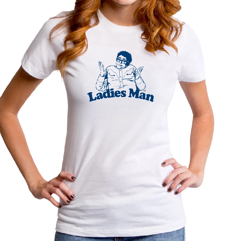 Ladies Man Women's T-Shirt Lace Blend Ribbed Blend Corduroy Blend