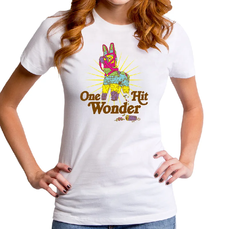 One Hit Wonder Women's T-Shirt Collared Crew Neck Turtle Neck