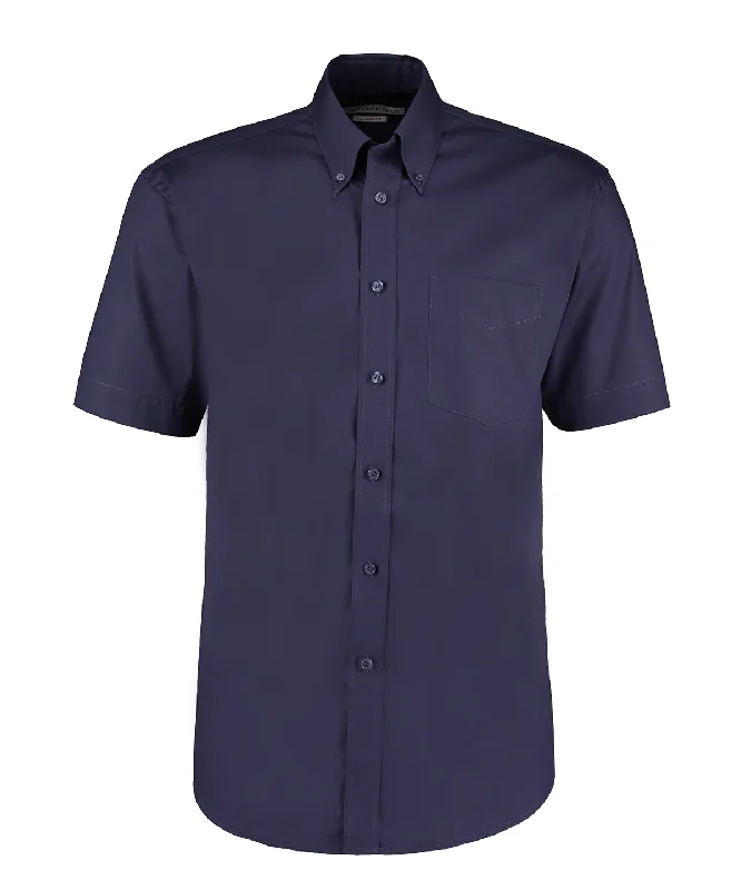 Midnight Navy - Corporate Oxford shirt short-sleeved (classic fit) Nylon Fabric Polyester Fabric Spandex Fabric