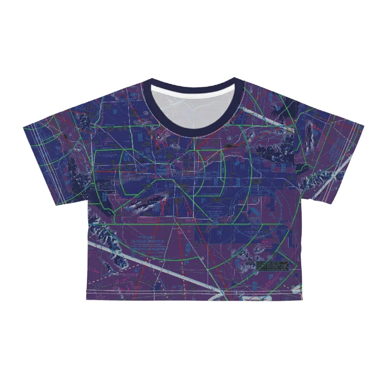 Phoenix TAC Chart (invert) crop tee Hooded Caped Shawl Collar