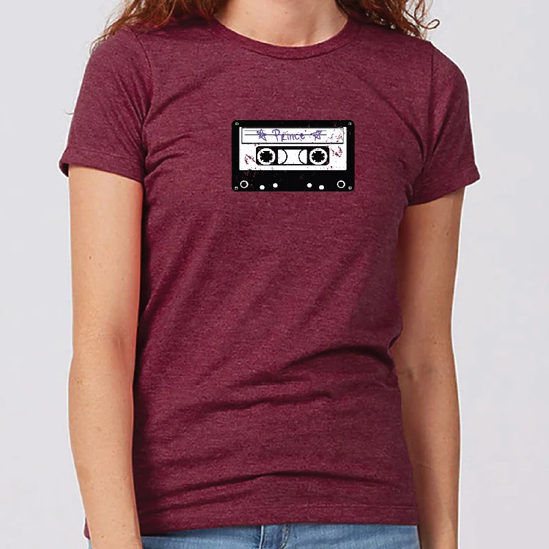 Prince Cassette Tape Minnesota Women's Slim Fit T-Shirt Elegant Classic Vintage