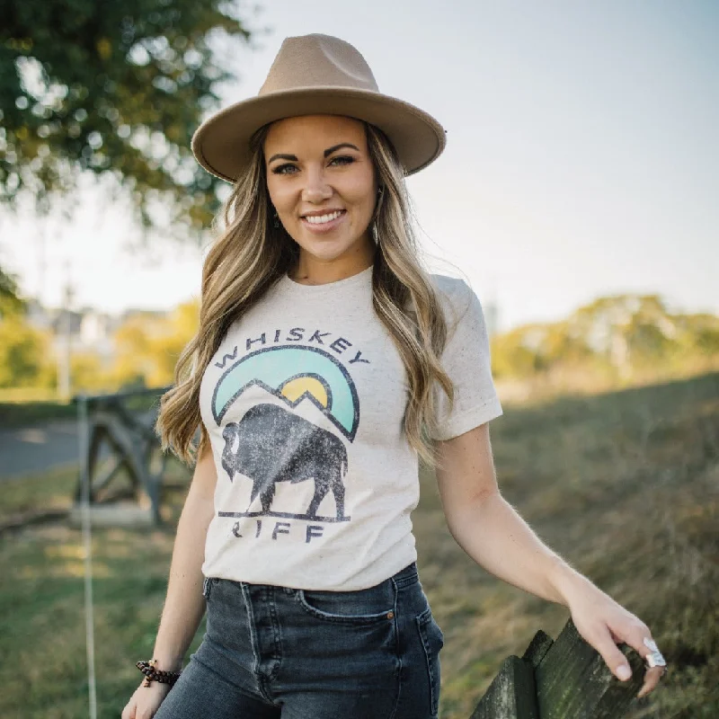 Whiskey Riff Bison T-Shirt Welt Pockets Slit Pockets Flap Pockets