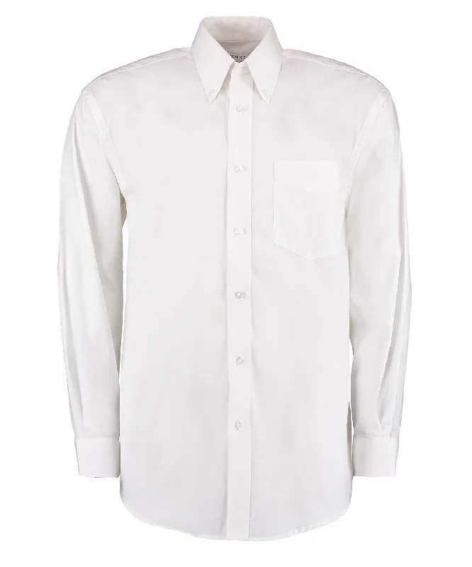 White* - Corporate Oxford shirt long-sleeved (classic fit) Chenille Brocade Lace