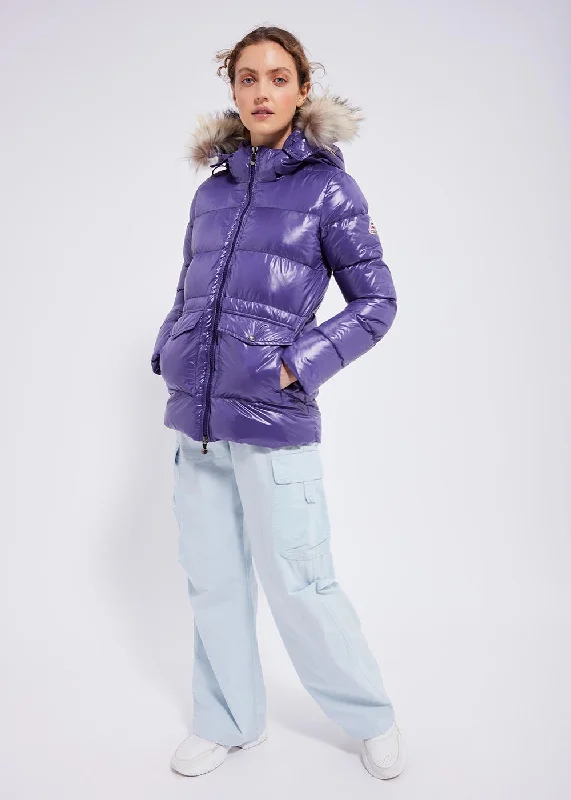 Parka en duvet Authentic Shiny Mulberry Trendy Short Parka Coat