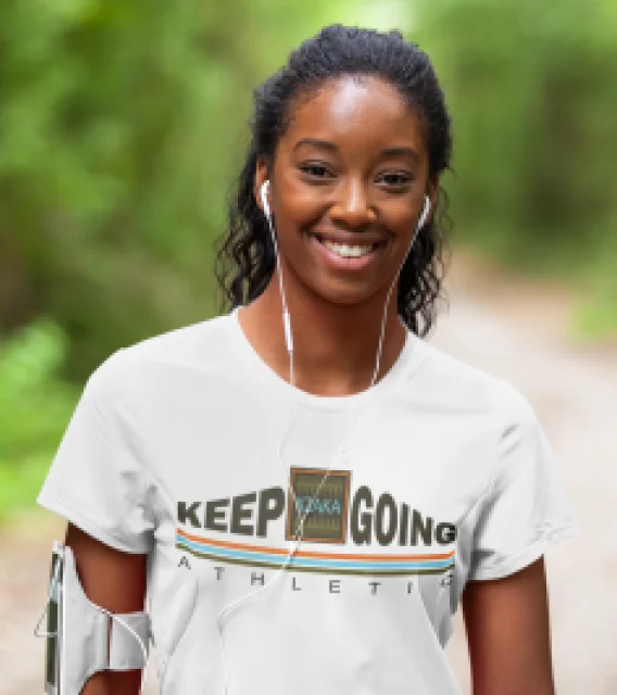 XZAKA - Women "Keep Going" Workout T-Shirt - W3536 Hooded Caped Shawl Collar