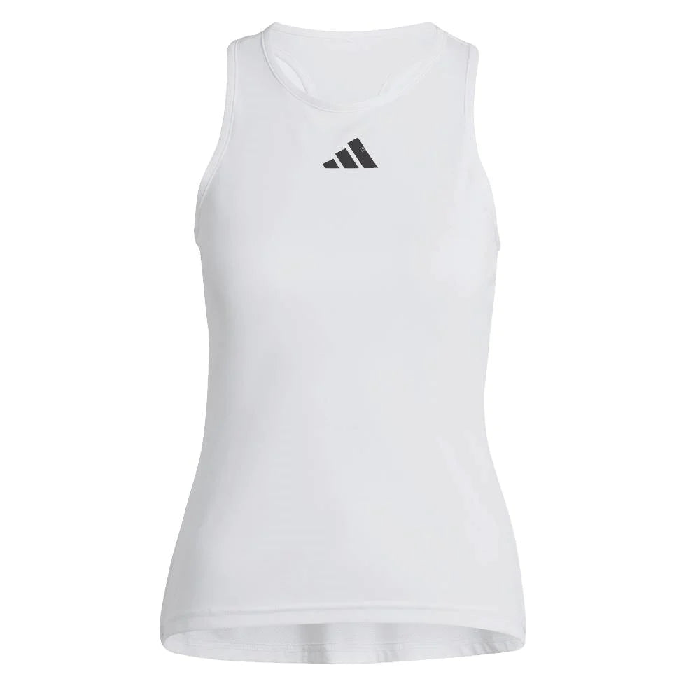 adidas Women's Club Tank Top (White) striped tank top