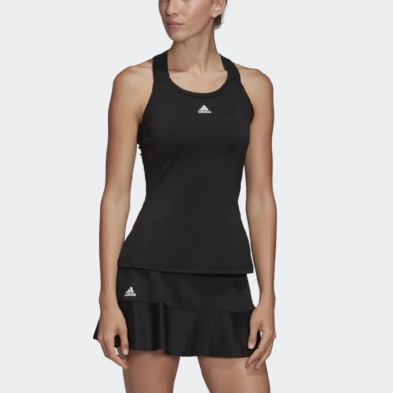 adidas Women's Y-Tank Top (Black) solid color tank