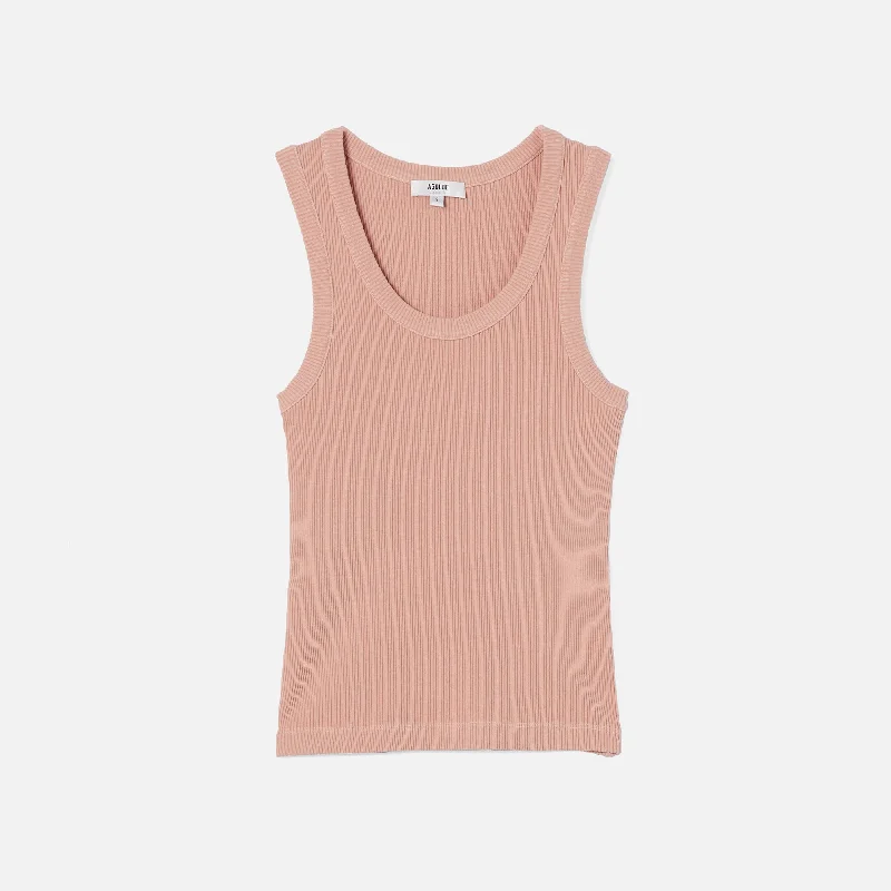 Agolde Poppy Tank - Pink Salt flexible tank top