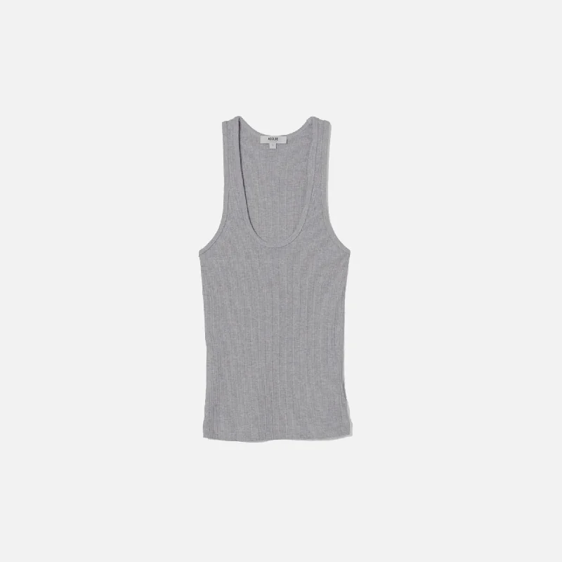 Agolde Bianca Tank - Grey Heather lavender tank top