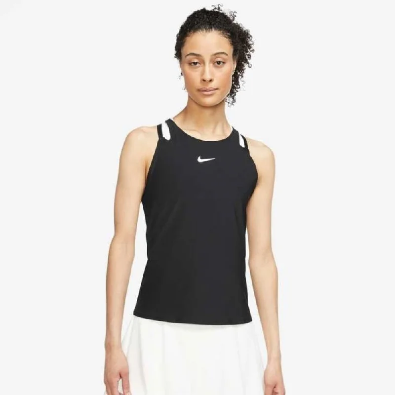 Nike Women's Dri-FIT Advantage Novelty Tank (Black) cropped tank top