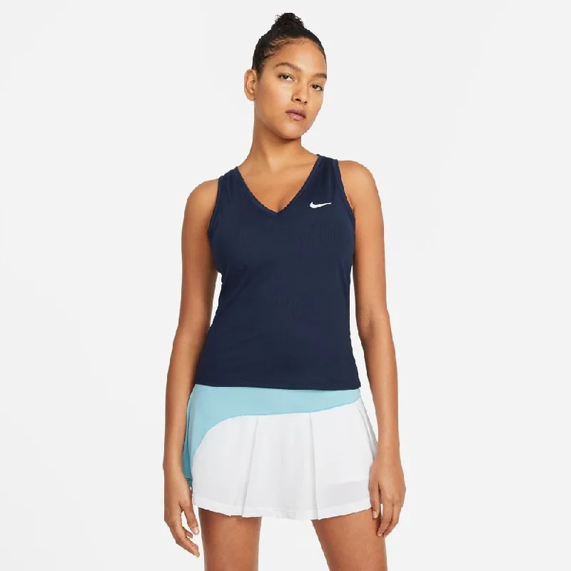 Nike Womens Dri-FIT Victory Tank (Obsidian/White) lounge tank top