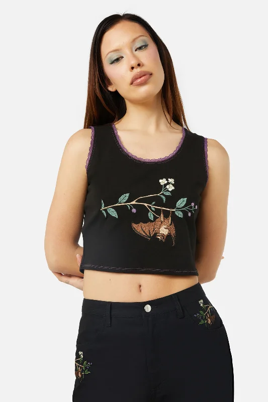 Old World Embroidered Tank tie dye tank