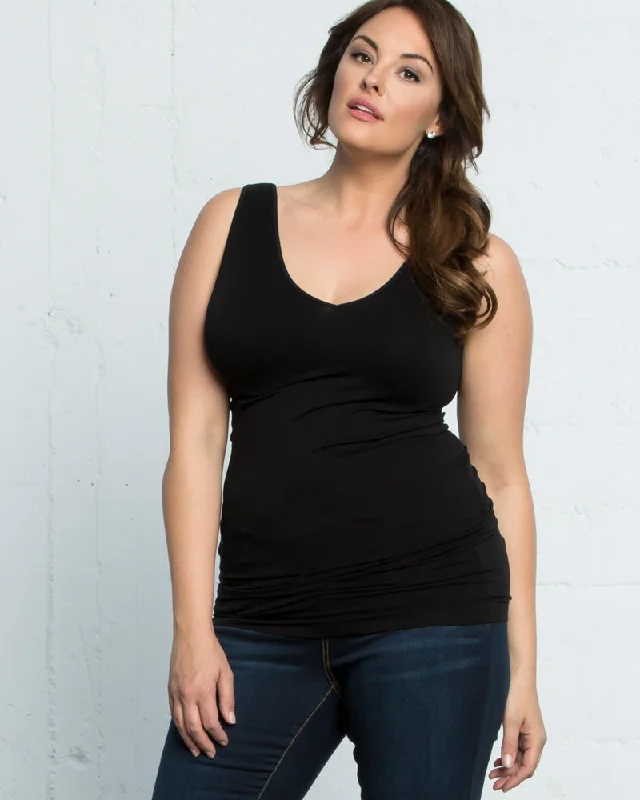 Plus Size V-Neck Tank by Skinnytees stretchy tank top