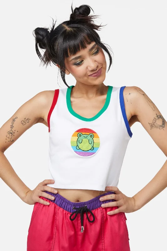 Rainbow Frog Tank seamless tank top