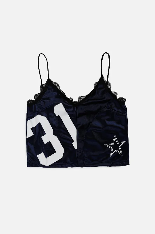 Rework Dallas Cowboys NFL Lace Tank - L white tank top