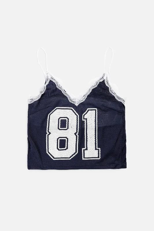 Rework Dallas Cowboys NFL Lace Tank - S beige tank top