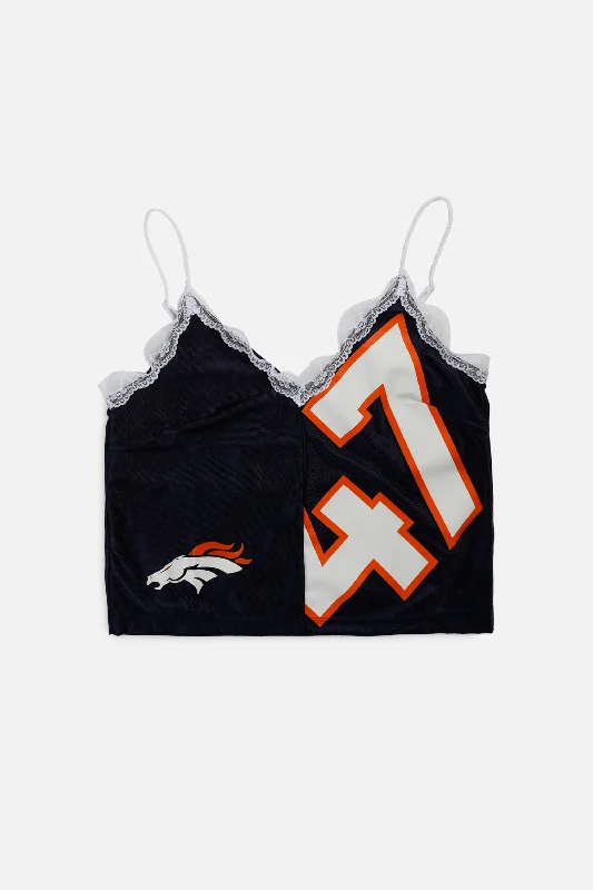 Rework Denver Broncos NFL Lace Tank - M baby blue tank