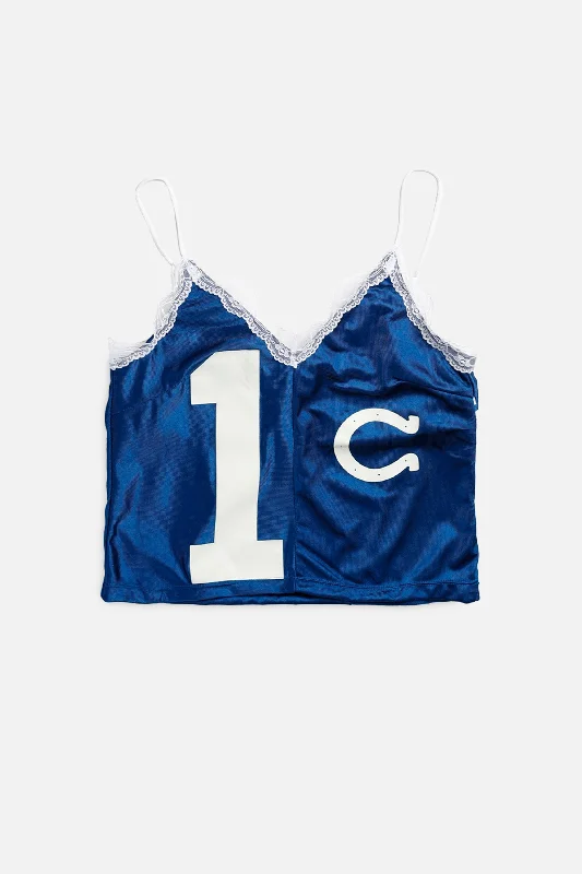 Rework Indianapolis Colts NFL Lace Tank - M teal tank top