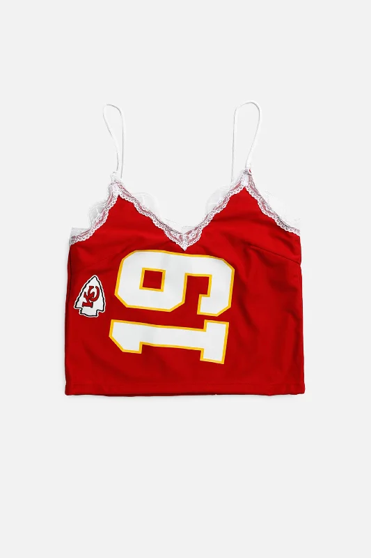 Rework Kansas City Chiefs NFL Lace Tank - M turquoise tank top