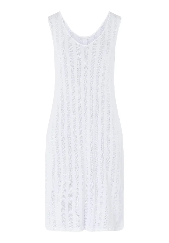 Simone Organic Cotton Tank Nightgown | White 74905-101 long tank top