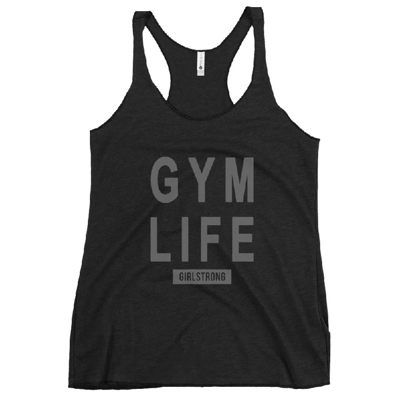 ELEVATED SCULPT RACERBACK BLACK TANK TOP FOR WOMEN - GYM LIFE baby blue tank