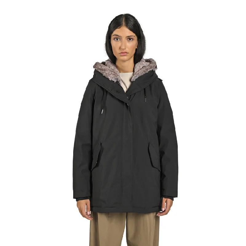 Canadian parka da donna con ecopelliccia Lanigan Tech CN.G224064W/BLA nero Lightweight Insulated Parka Jacket