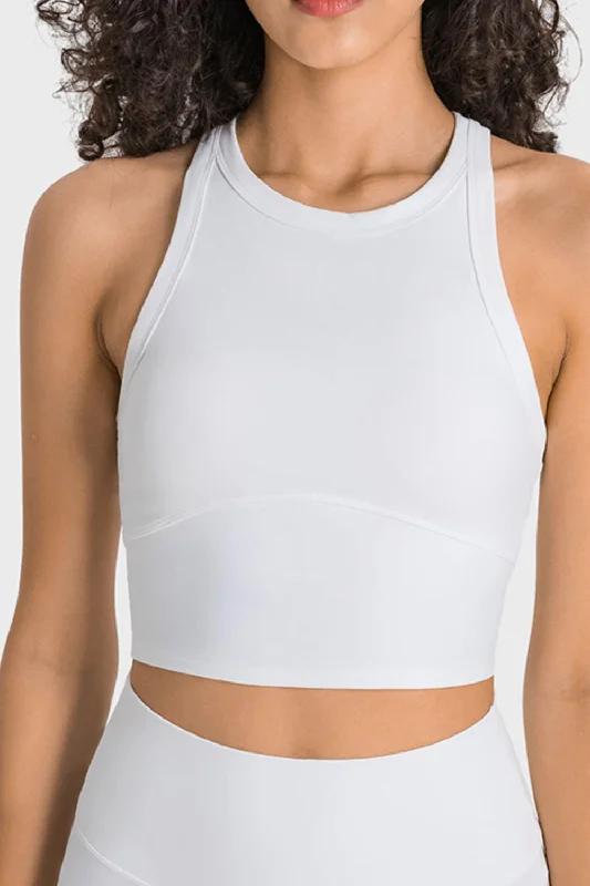 Racerback Cropped Sports Tank loose fit tank