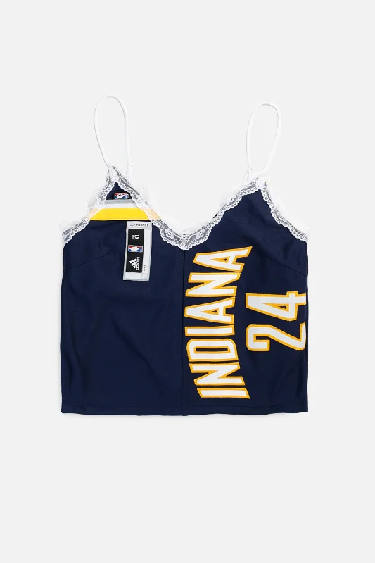 Rework Indiana Pacers NBA Lace Tank - S lavender tank top