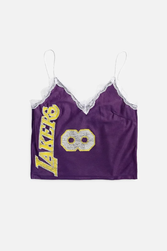 Rework LA Lakers NBA Lace Tank - M cute tank top