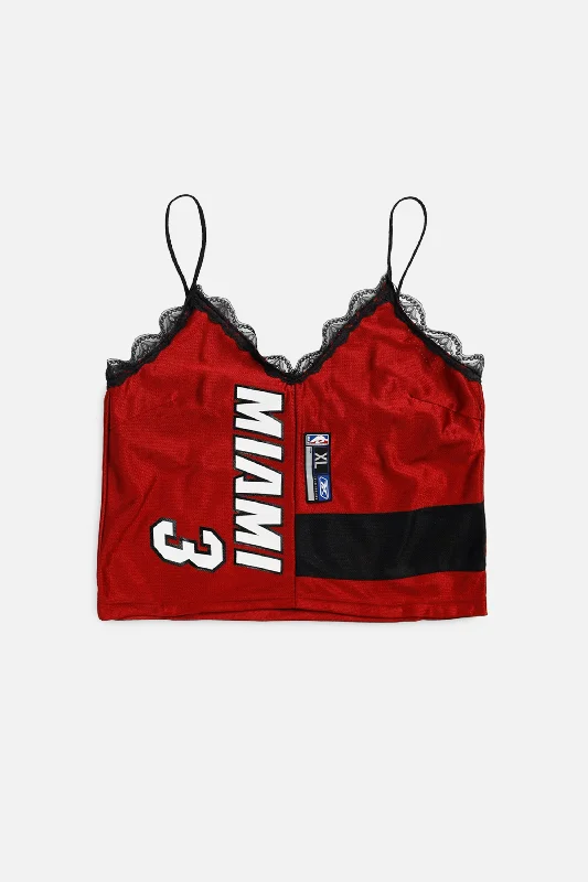 Rework Miami Heat NBA Lace Tank - L coral tank top