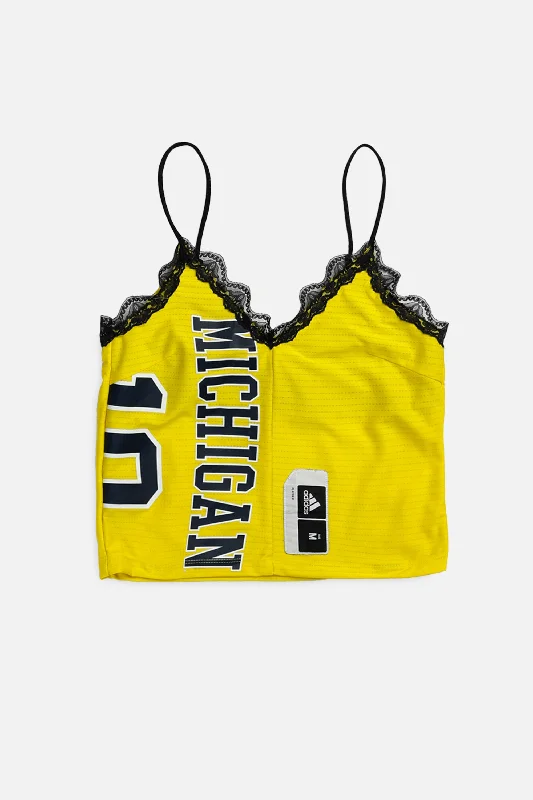 Rework Michigan NCAA Lace Tank - XS grey tank top