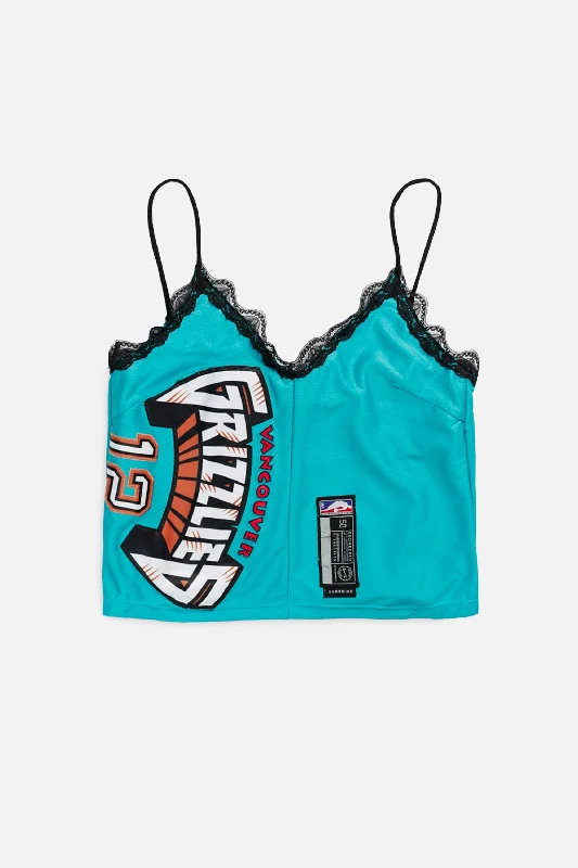 Rework Vancouver Grizzlies NBA Lace Tank - M mint tank top