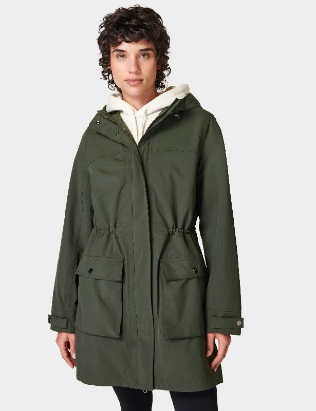 Stride Waterproof Parka - Dark Forest Green Warm and Cozy Parka