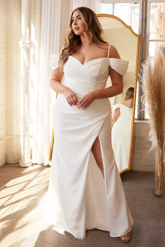 Enchanting Curves: Cinderella Divine's KV1057W Wedding Dress for Plus Size Brides Tunics Exclusive limited