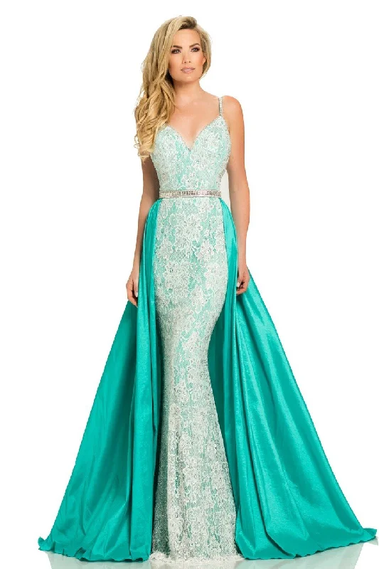 Johnathan Kayne - 7242 Sleeveless Embellished Dress with Overskirt sweetheart Neckline Romantic