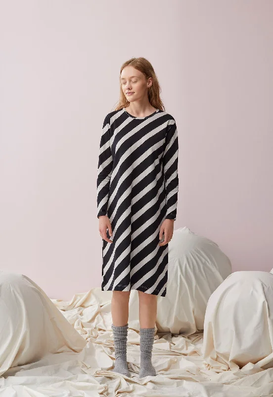 Mellow Dress Huge Stripe Tunics Practical easy-care