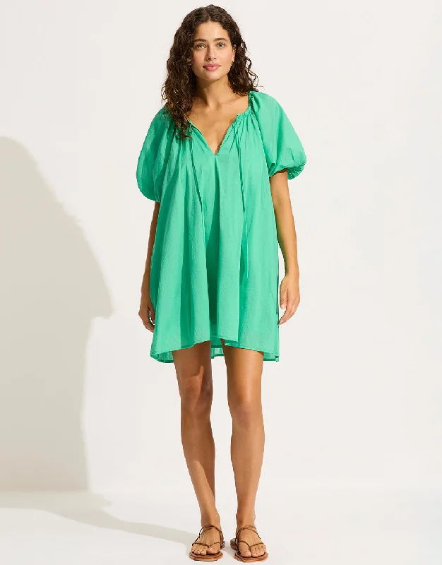 Mini Babydoll Beach Dress - Jade Green Tunics Bestseller popular